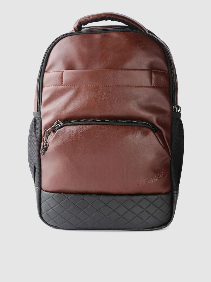 F gear cheap leather backpack