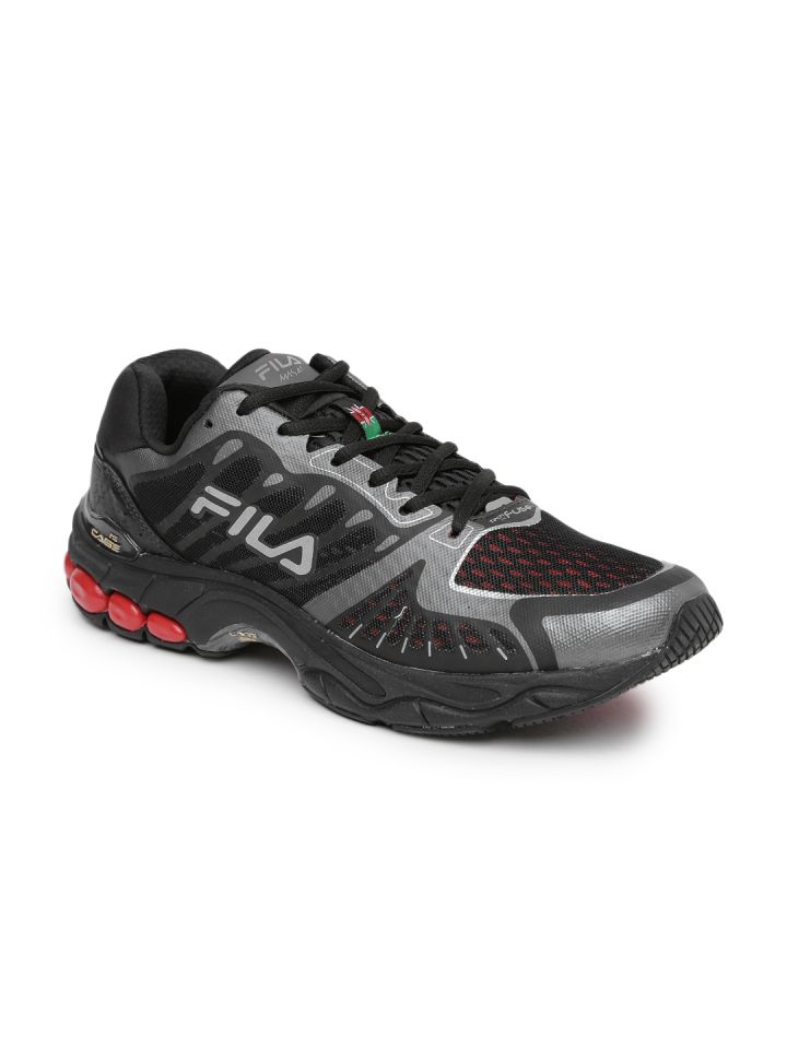 FILA Men Black Grey Masai Running Shoes