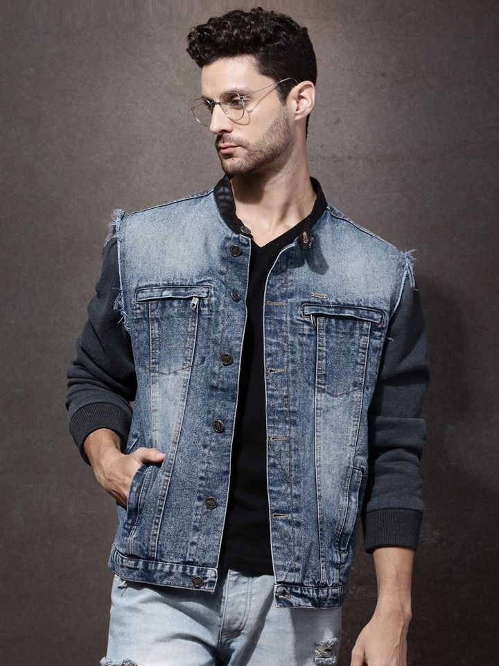 denim jacket men myntra