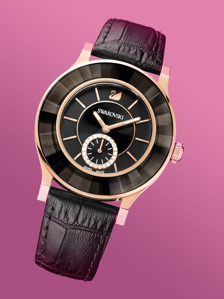 SWAROVSKI Octea Classica Black Rose Gold Tone Watch