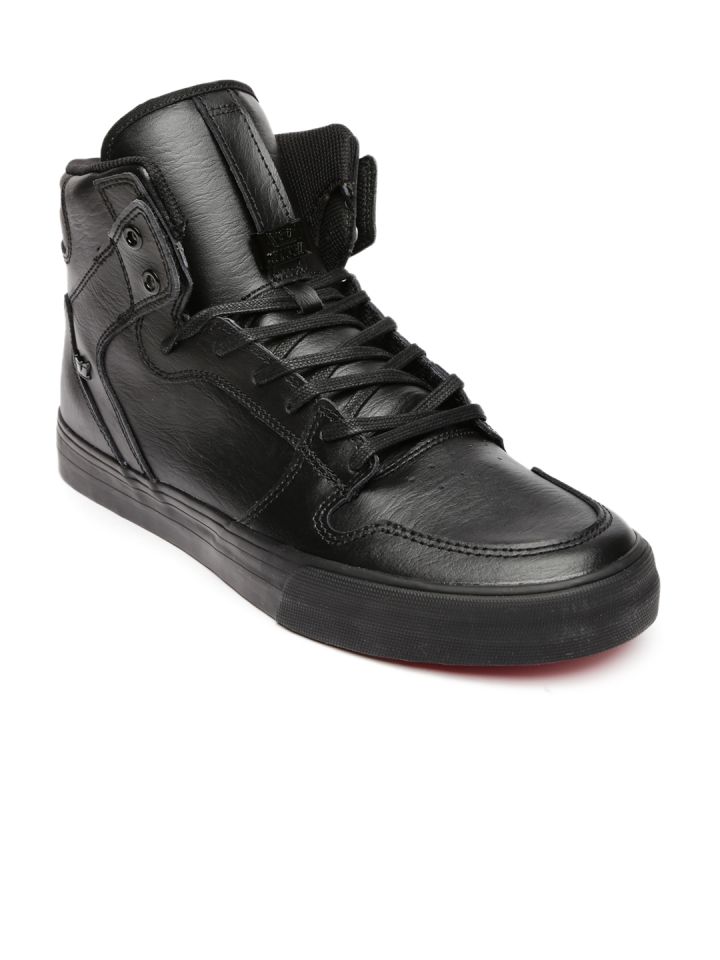 Buy Supra Men Black Vaider Leather Sneakers Casual Shoes for Men