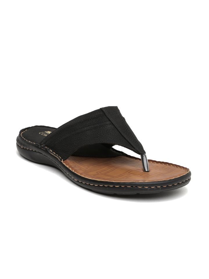 Bata Men Black Zappos Sandals