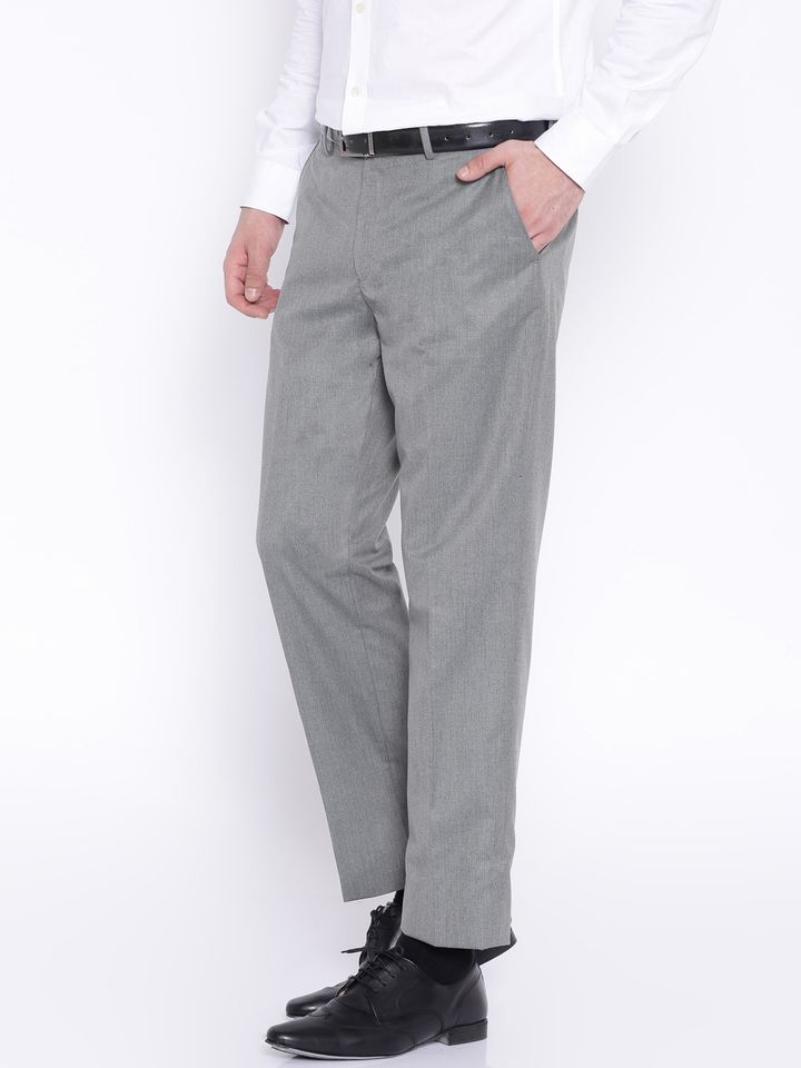 Buy Peter England Grey Smart Fit Formal 