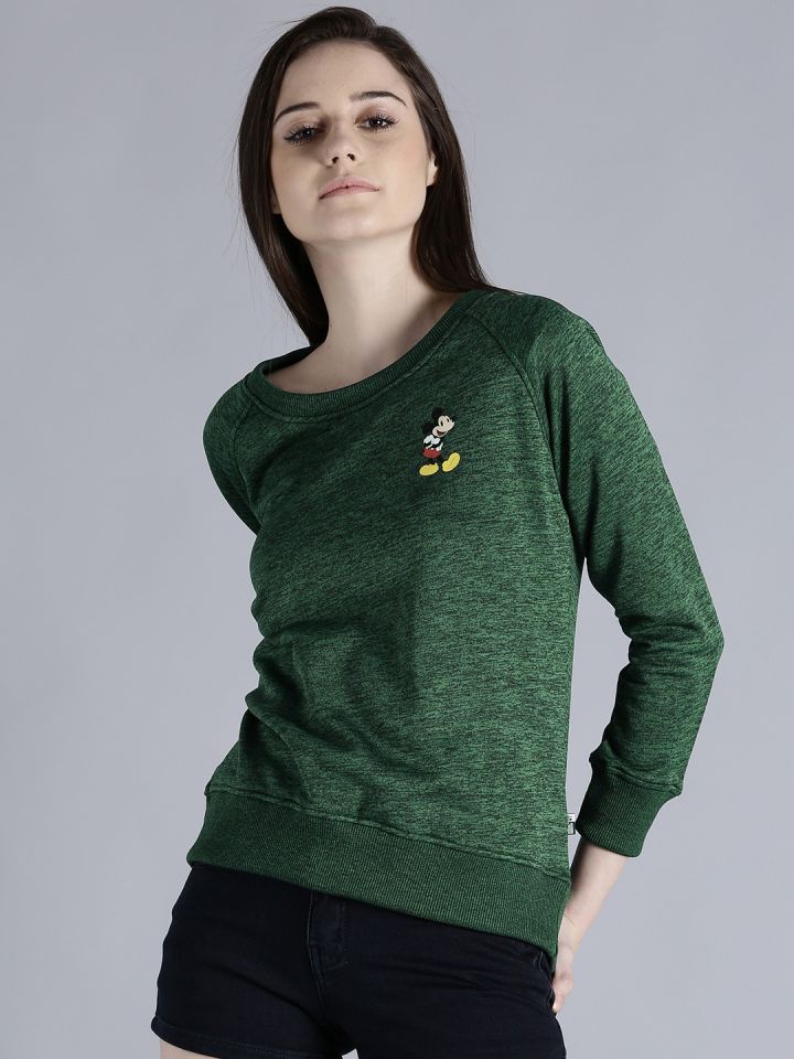 green mickey mouse sweatshirt