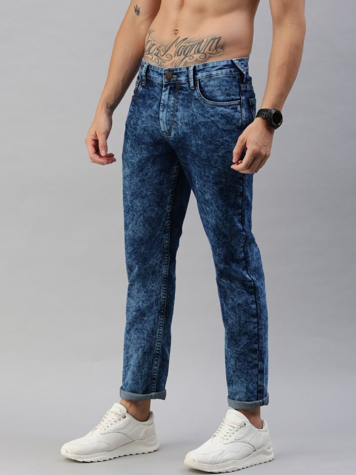 Side stripe top jeans mens myntra