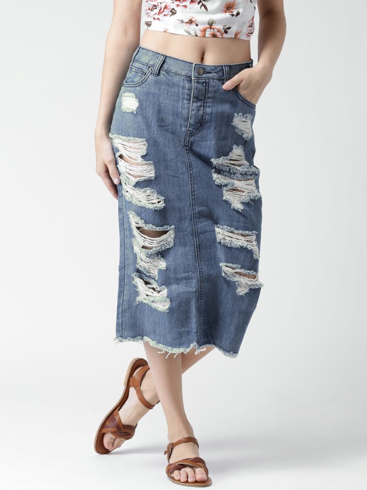 Forever 21 denim midi skirt store