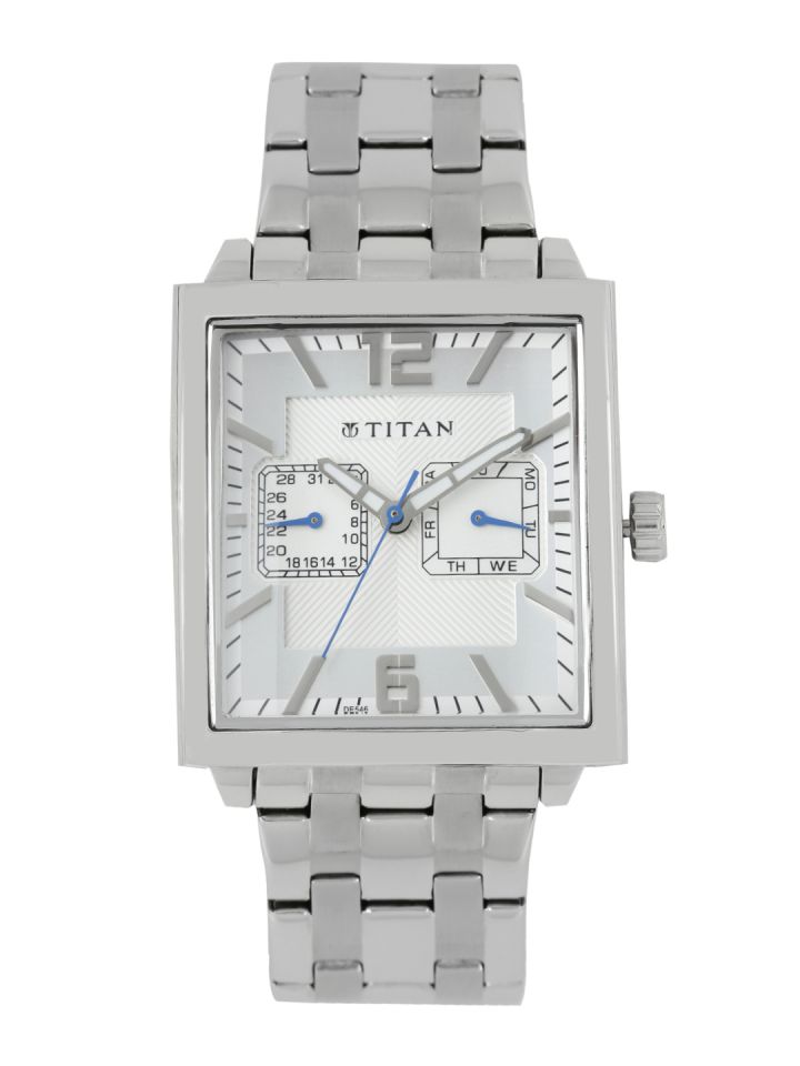 Buy Titan Regal Crest Men Silver Analogue Watch NL1688KM01