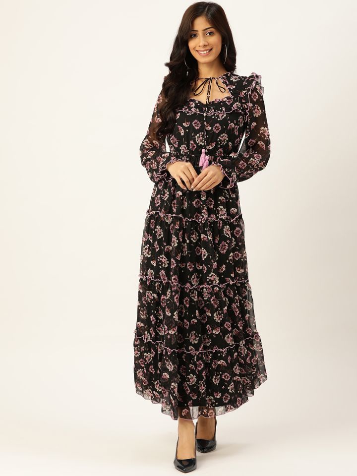 Myntra floral sale maxi dress