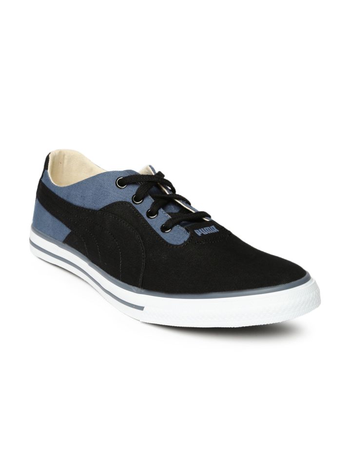PUMA Unisex Black Blue Slyde DP Sneakers