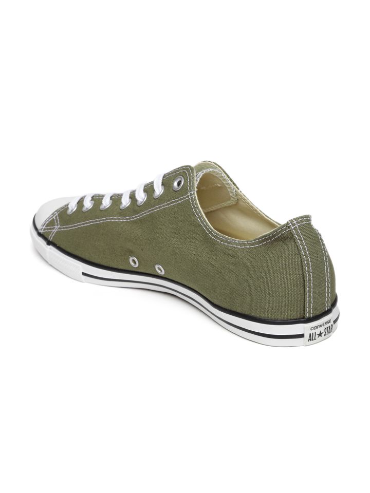 Olive green sale converse low top