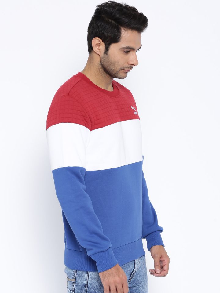 Buy PUMA Blue Red Sweatshirt Sweatshirts for Men 1413097 Myntra