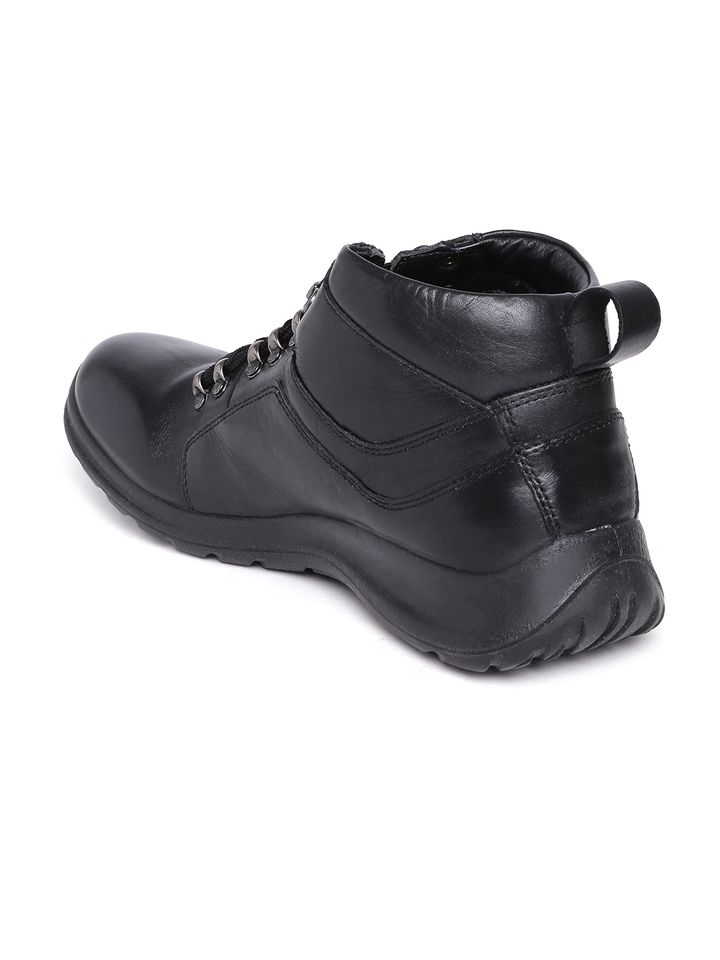 Buy Woodland Men Black Leather Casual 