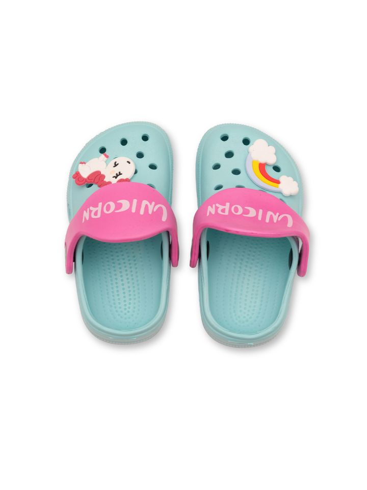 Buy Flipside Unisex Kids Turquoise Blue Pink Clogs Sandals for Unisex Kids 14188366 Myntra