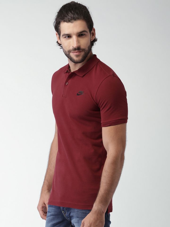 Nike Maroon AS GS SLIM Polo Pure Cotton 