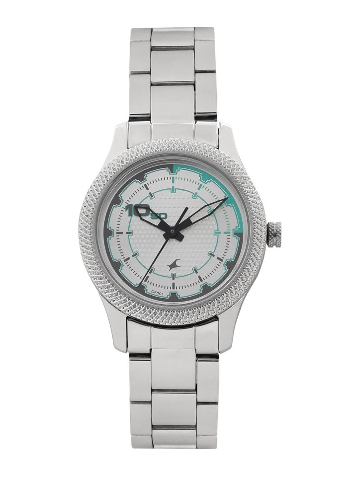 Buy Fastrack Women Silver Toned Analogue Watch 6158SM01 - Watches for Women  1421196 | Myntra