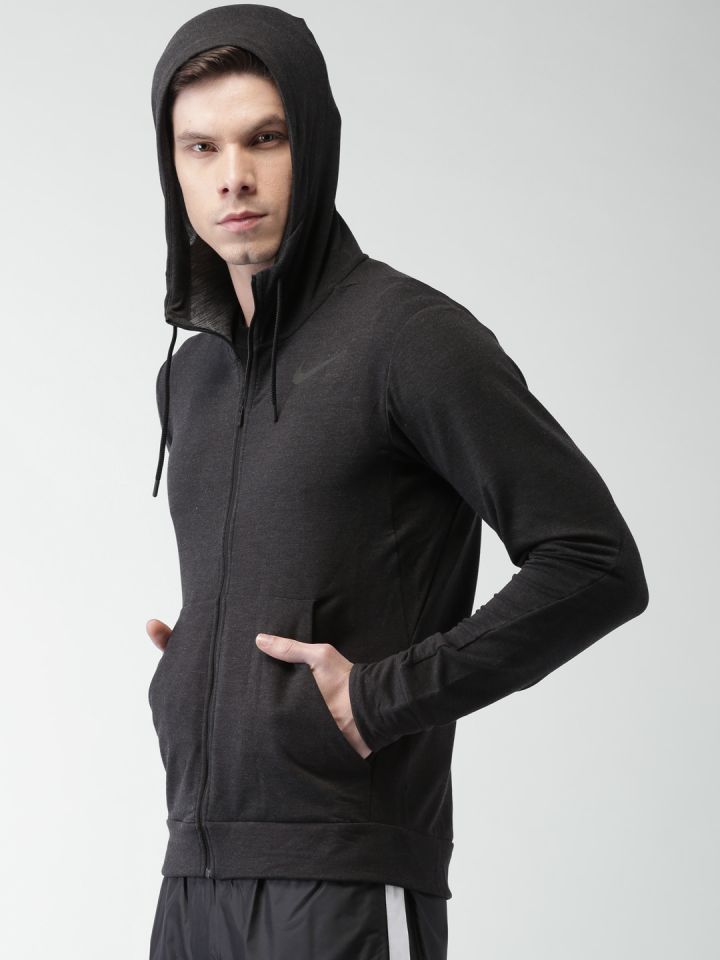 Buy Nike Charcoal Grey Hooded Dri FIT Sweatshirt Sweatshirts for