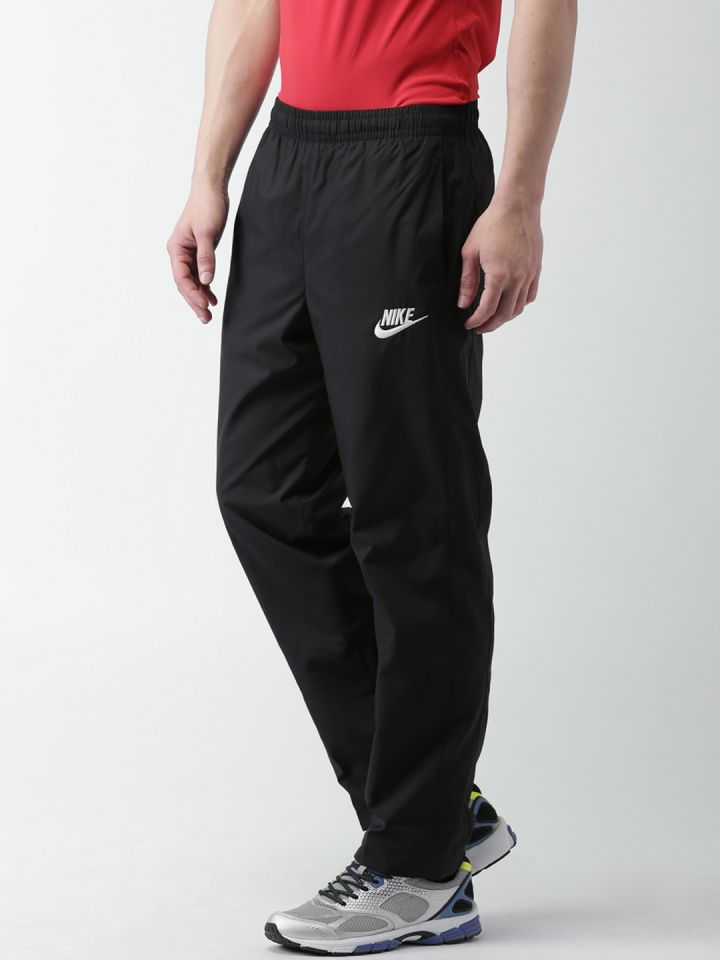 Nike black polyester track pants cheap