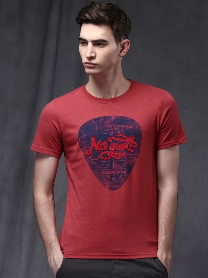 Wrogn red t shirt top