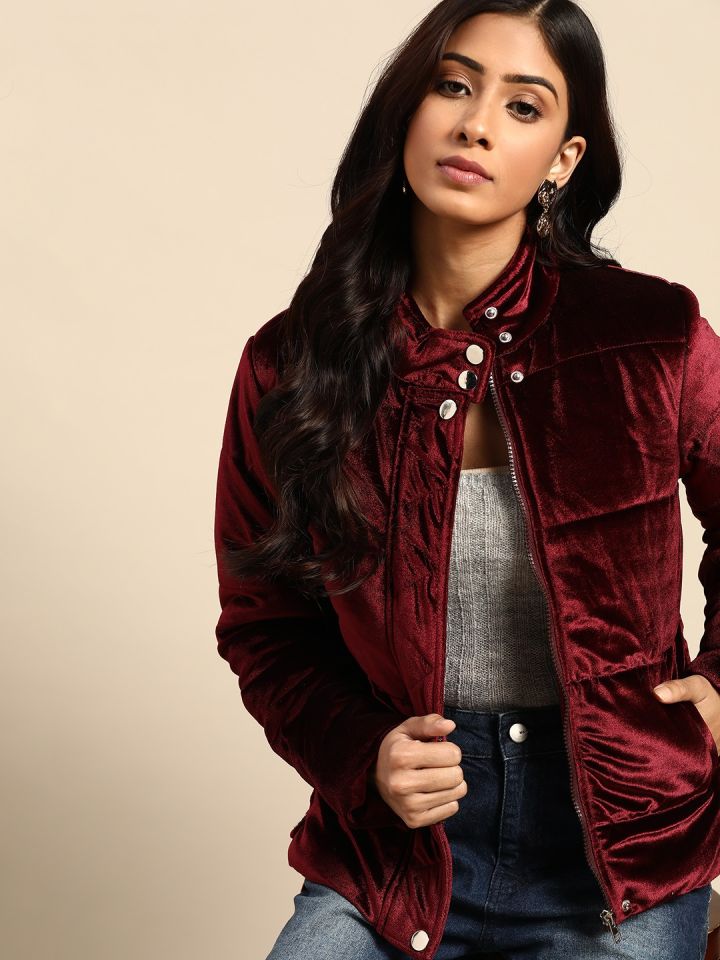 Velvet top jacket women