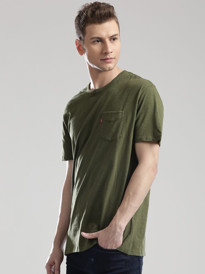 Buy Levi's Olive Green T Shirt 