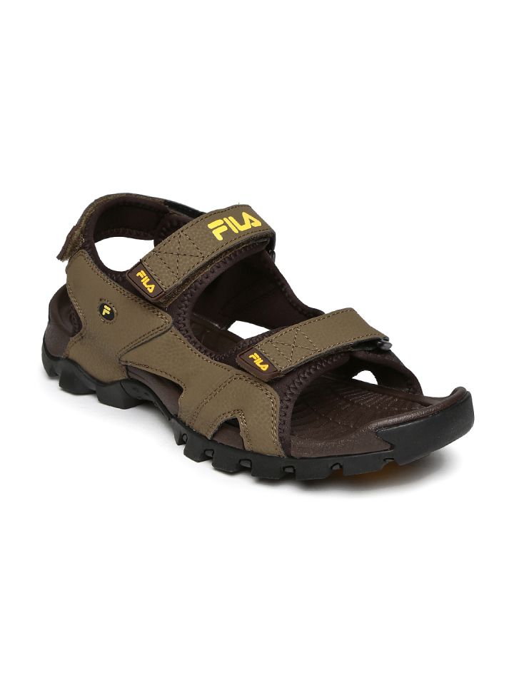 Fila sandals mens brown sale