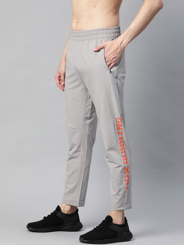 Buy HRX By Hrithik Roshan Men Grey Solid Slim Fit Rapid Dry