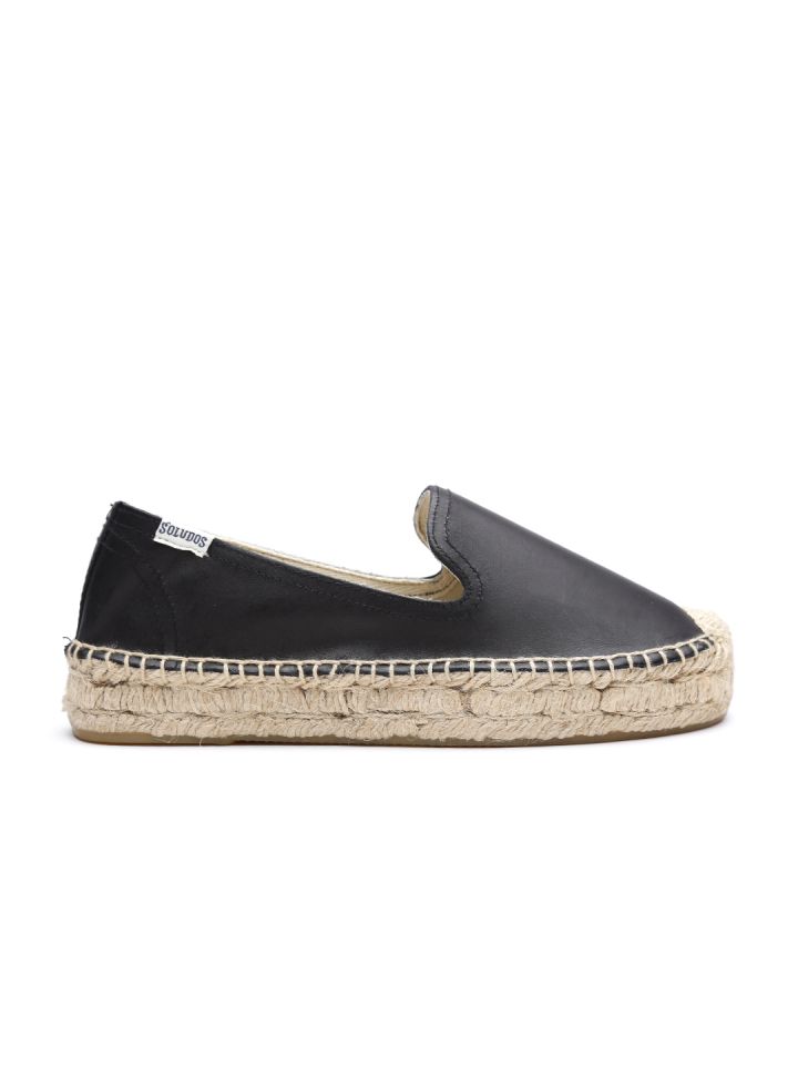 Soludos leather sale platform espadrilles