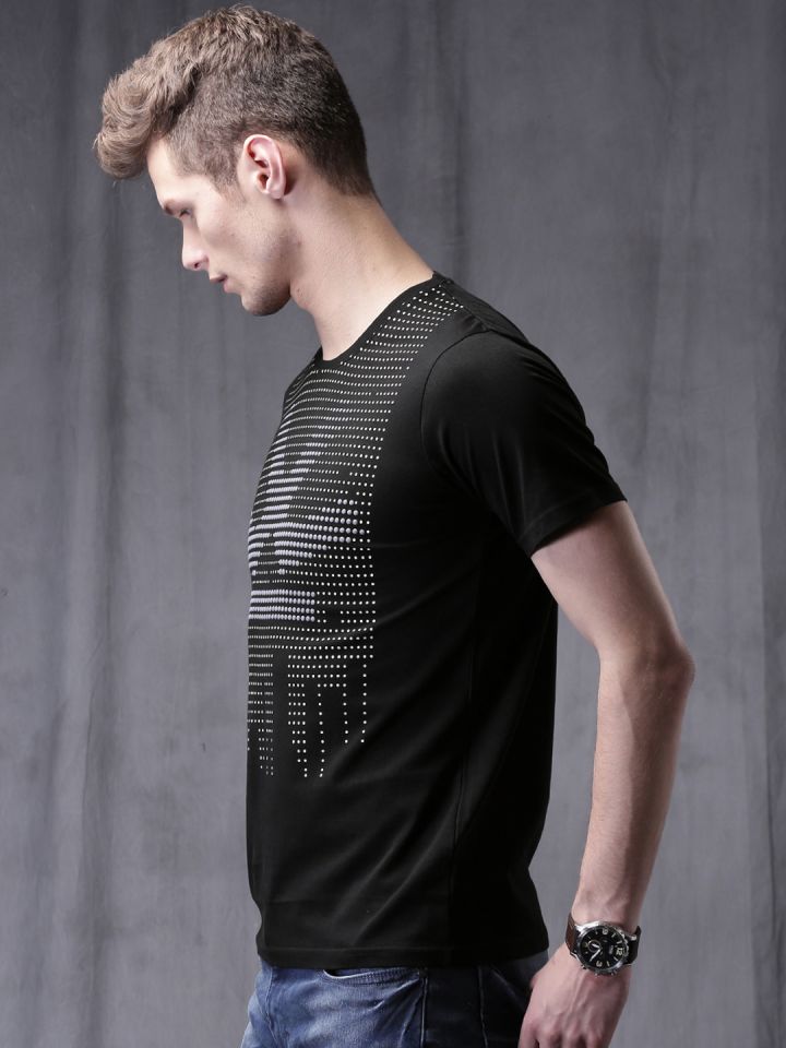 wrogn black t shirt