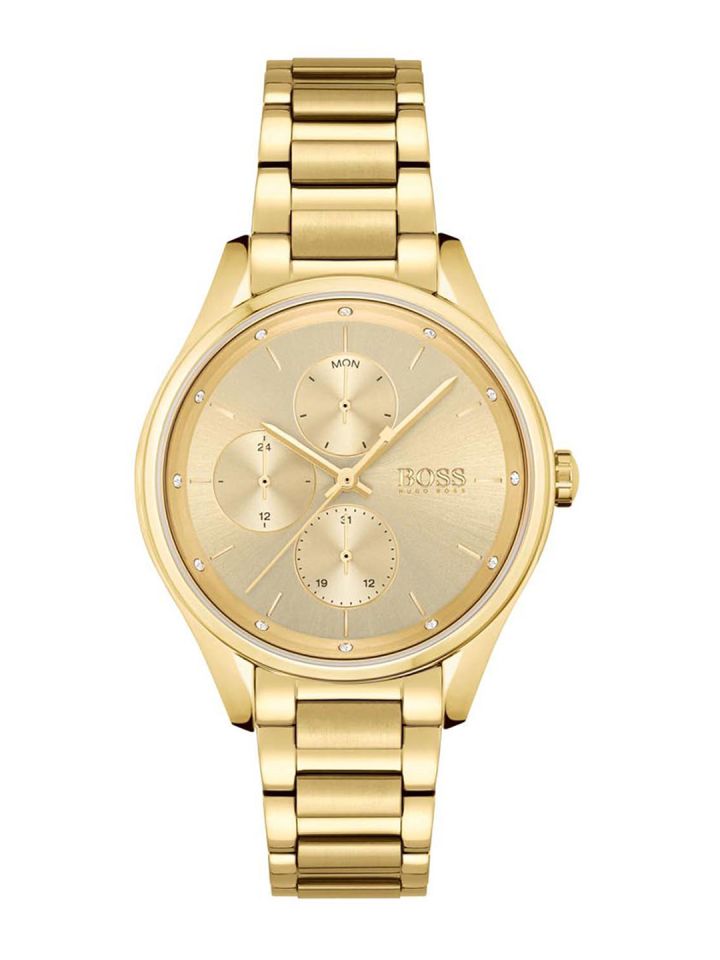 Hugo boss women's watch gold sales