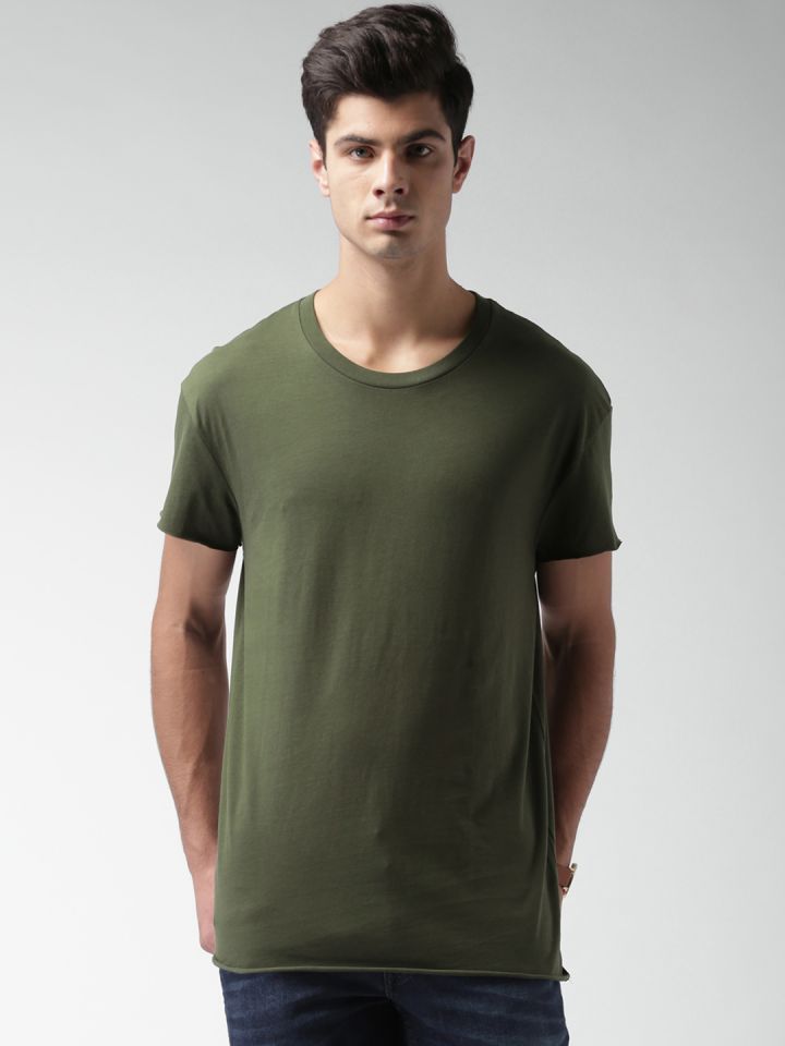 Buy Selected Olive Green T Shirt Tshirts For Men 1428815 Myntra