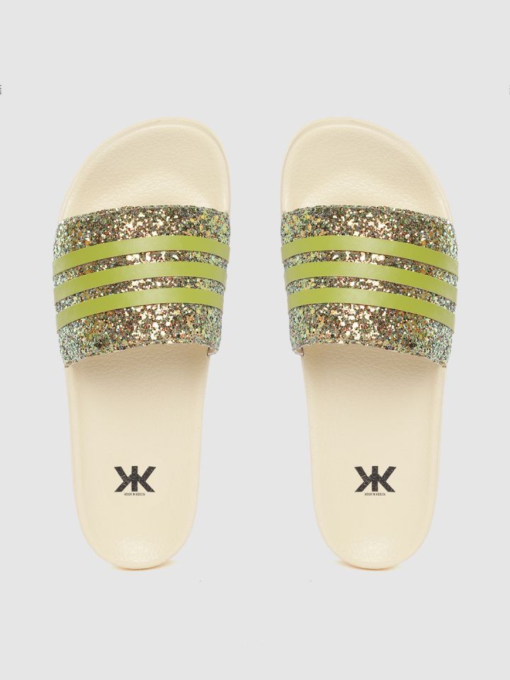 Glitter best sale sliders womens