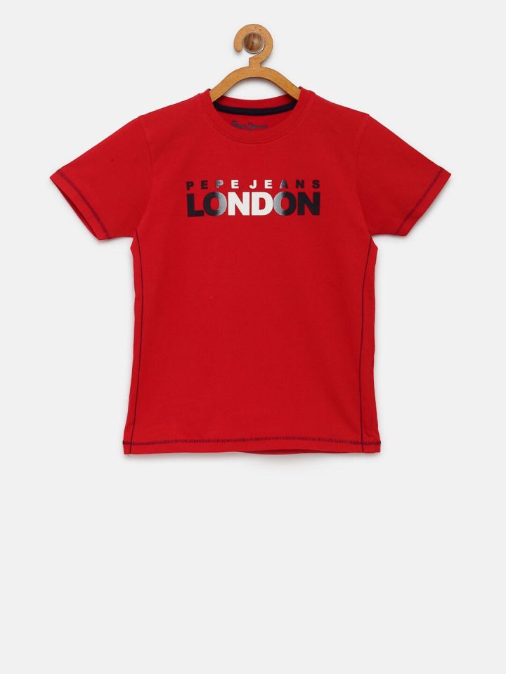 Pepe jeans red t hot sale shirt