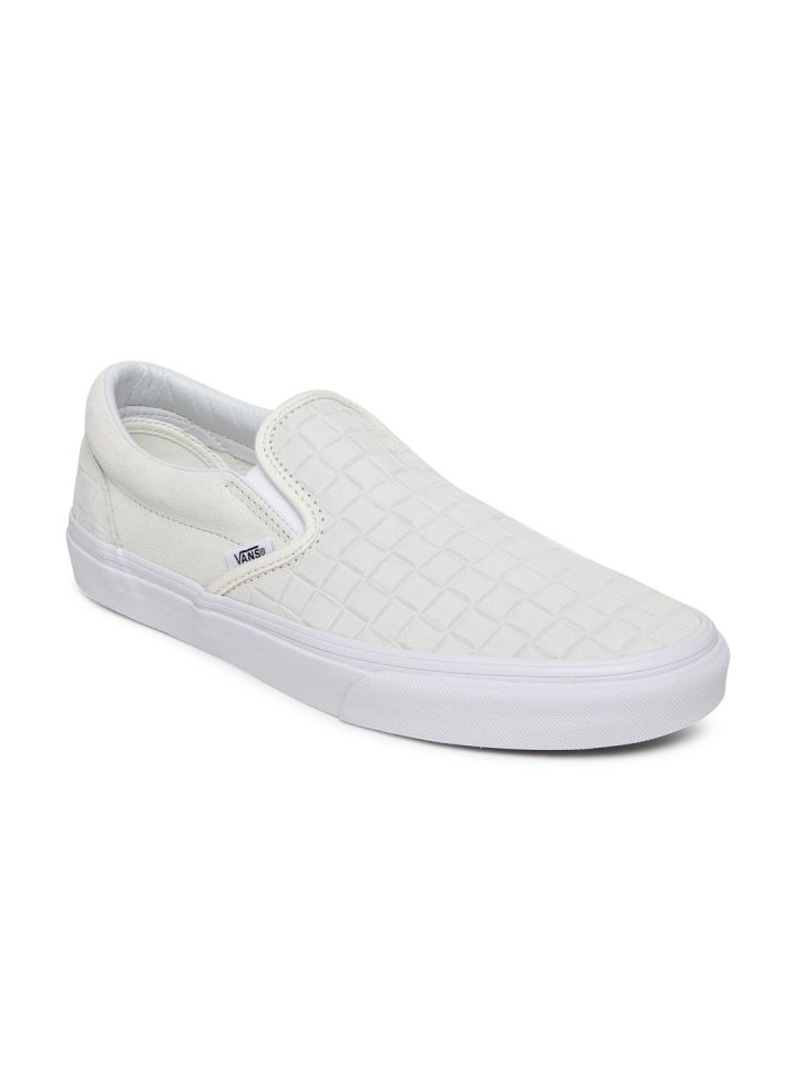 Vans Unisex Off White Classic Suede Slip On Sneakers
