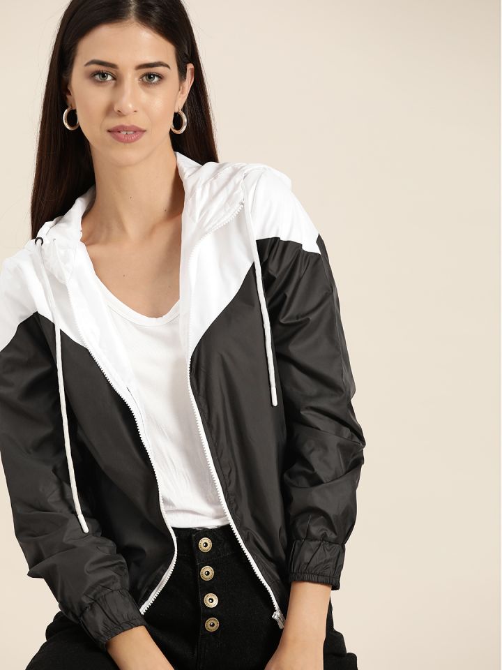 Black and white hot sale jacket womens