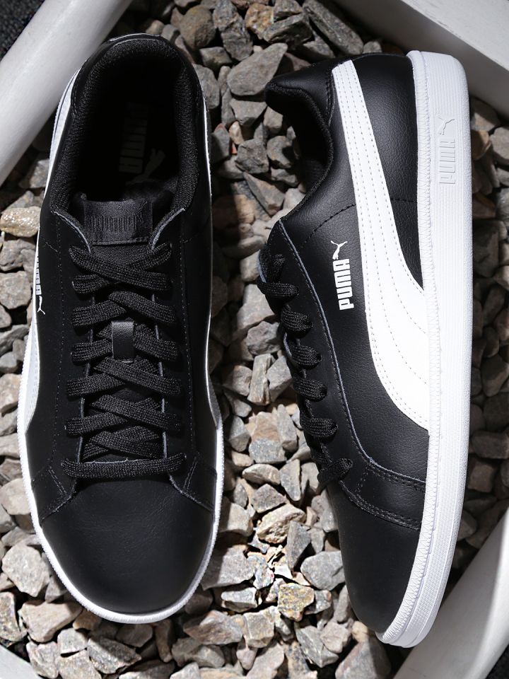 Black leather pumas men's 2025