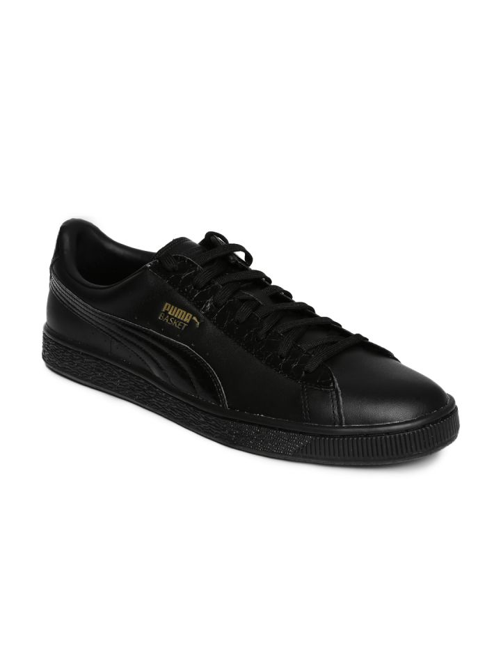 Puma basket outlet black leather
