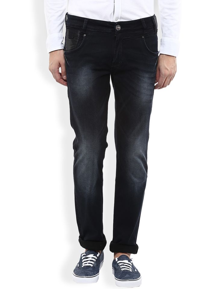 Buy Mufti Black Super Slim Fit Jeans 