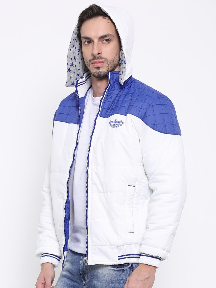 blue white jacket