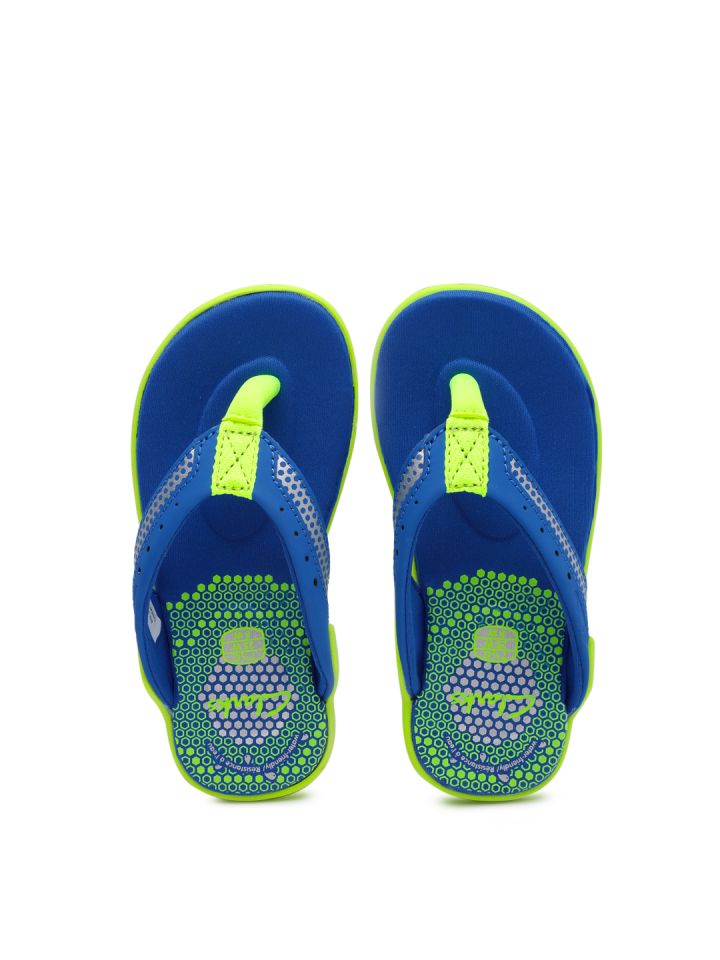 Clarks Boys Blue Printed Bonza Fun Flip Flops