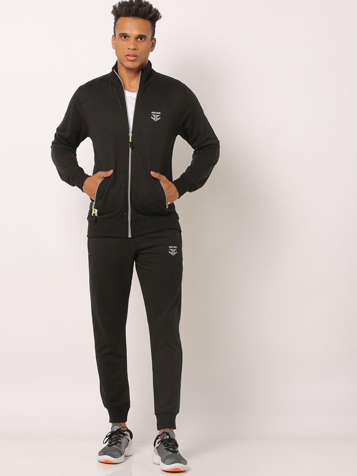 Mens all black tracksuit online