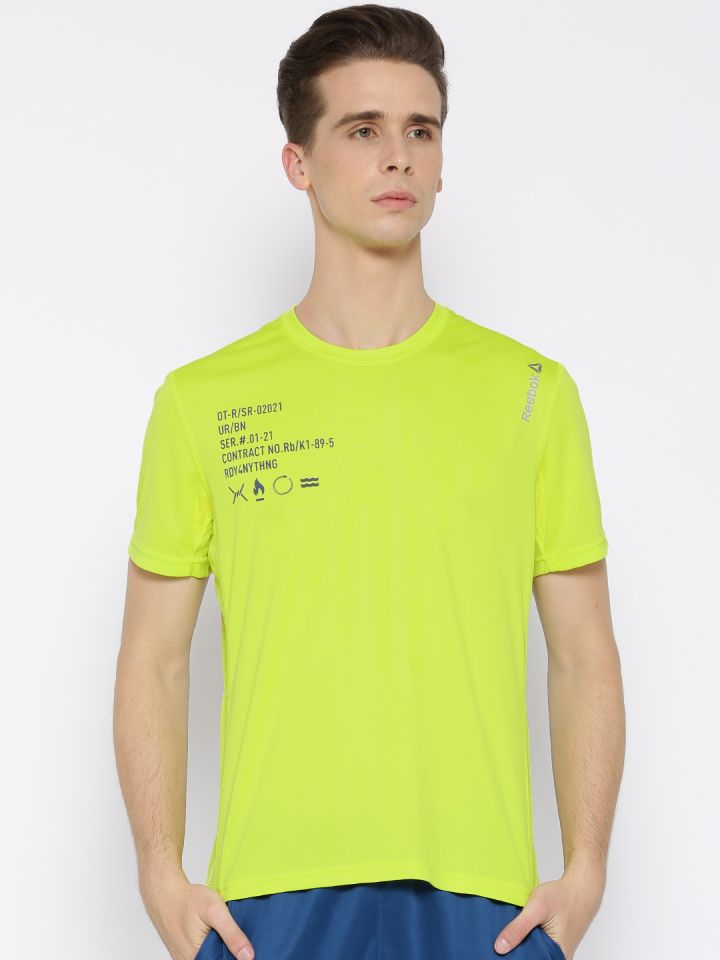 Lime green outlet reebok shirt