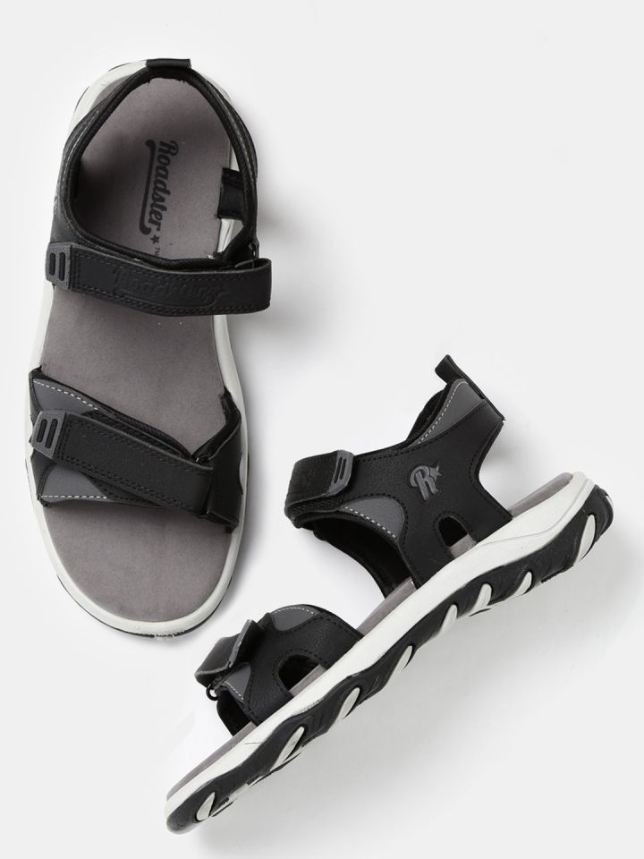 Buy Roadster Men Black Sports Sandals Sports Sandals for Men