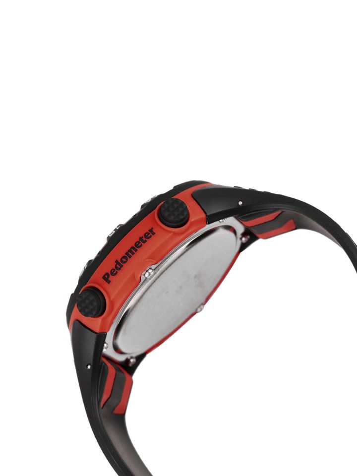 Sonata Ocean Series Men Black Digital Watch with Pedometer 77040PP01