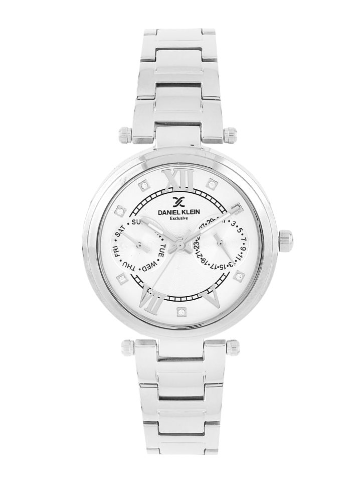 Daniel klein silver on sale toned dial watch