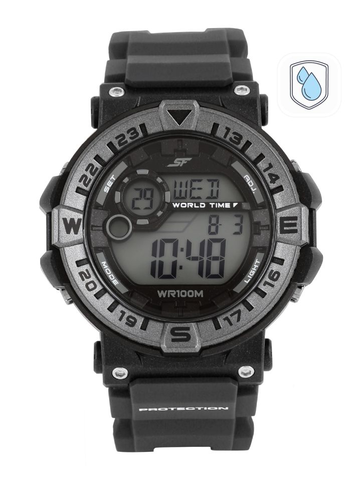 Buy Sonata Ocean Series Men Black Digital Watch 77061PP01