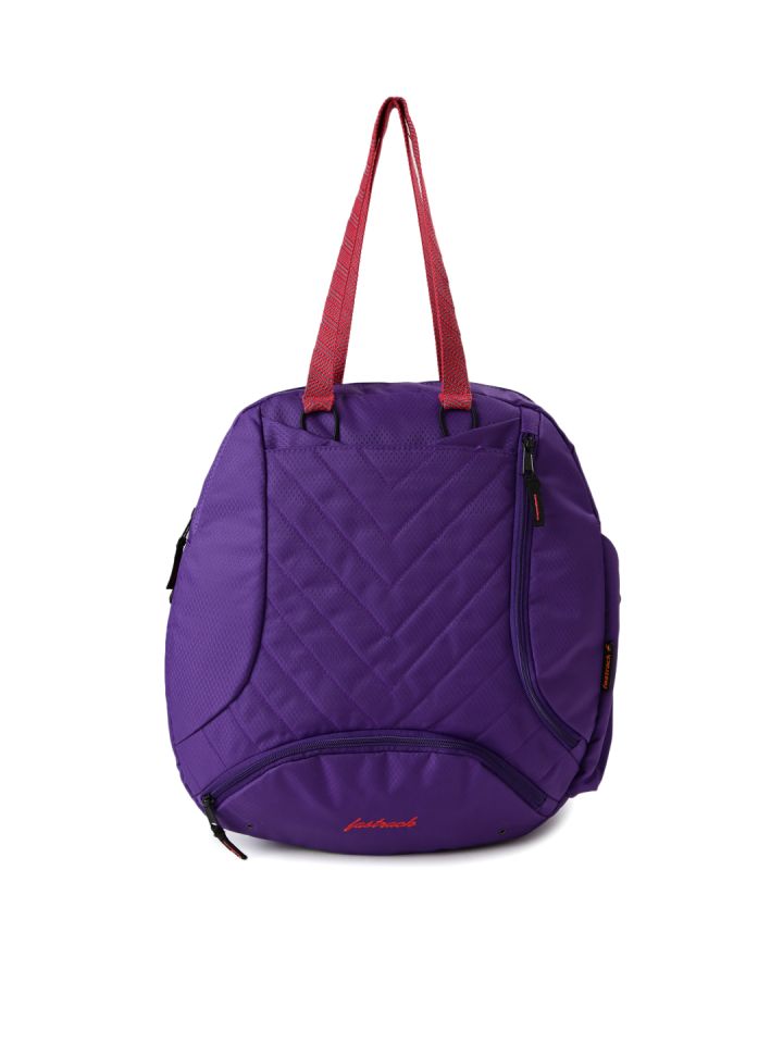 purple leather hobo bag