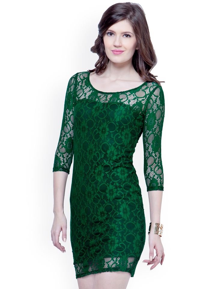 Green Lace Bodycon Knee Length Dress | atelier-yuwa.ciao.jp