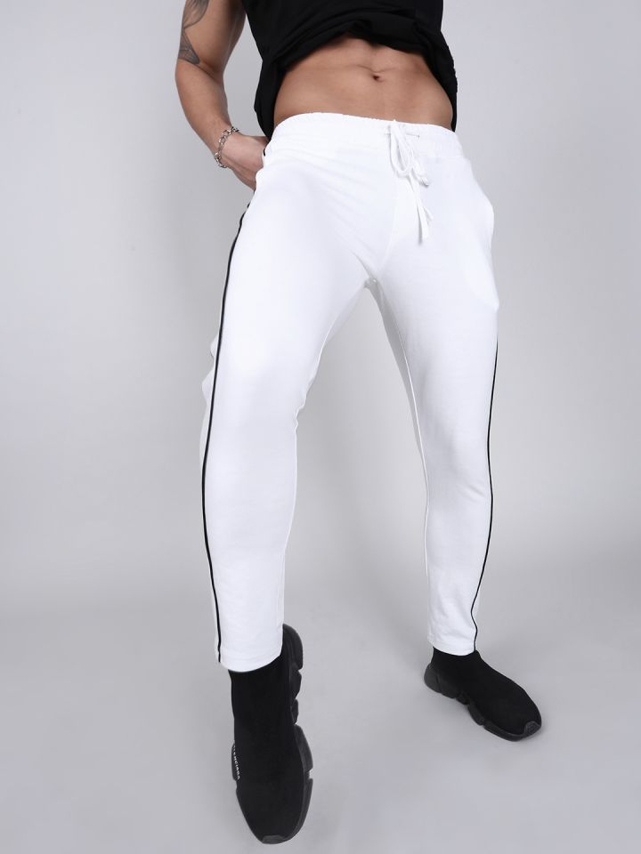 Slim white joggers cheap