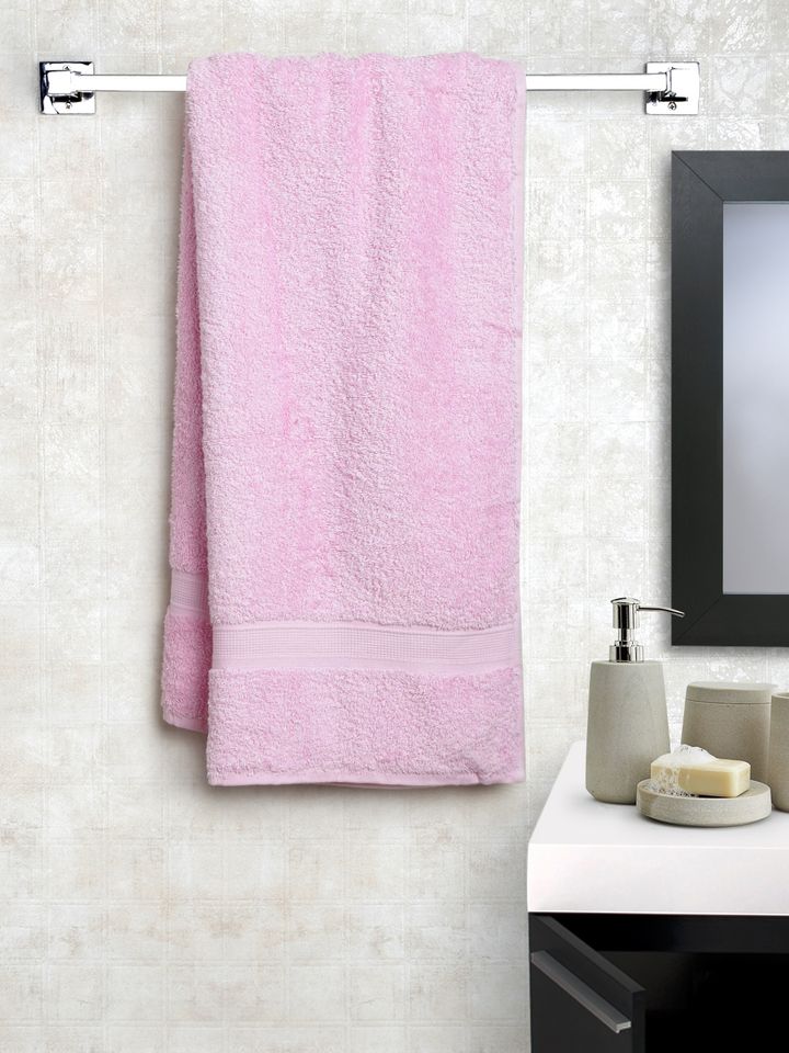 Buy Bombay Dyeing Light Pink Cotton 550 Gsm Bath Towel Bath Towels For Unisex 1448303 Myntra