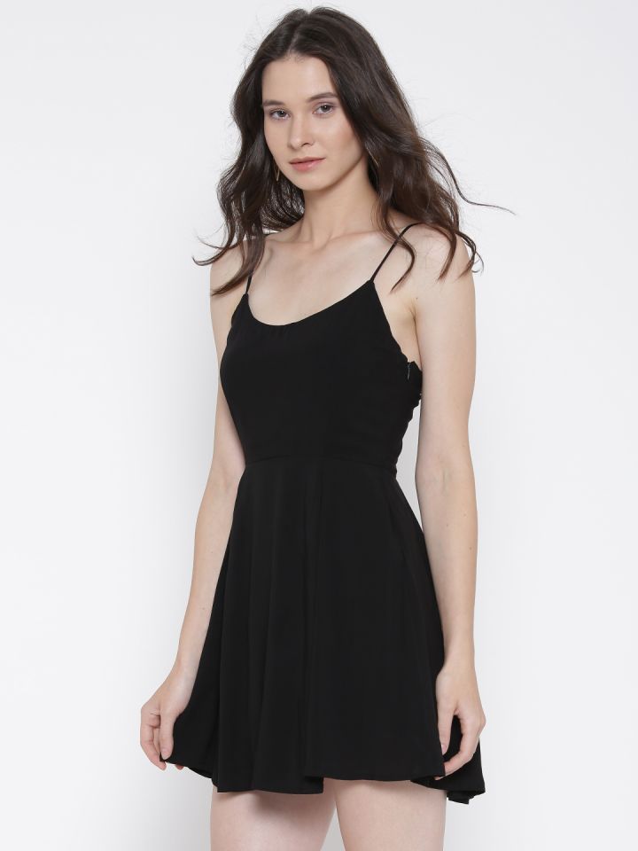 Forever 21 black skater store dress